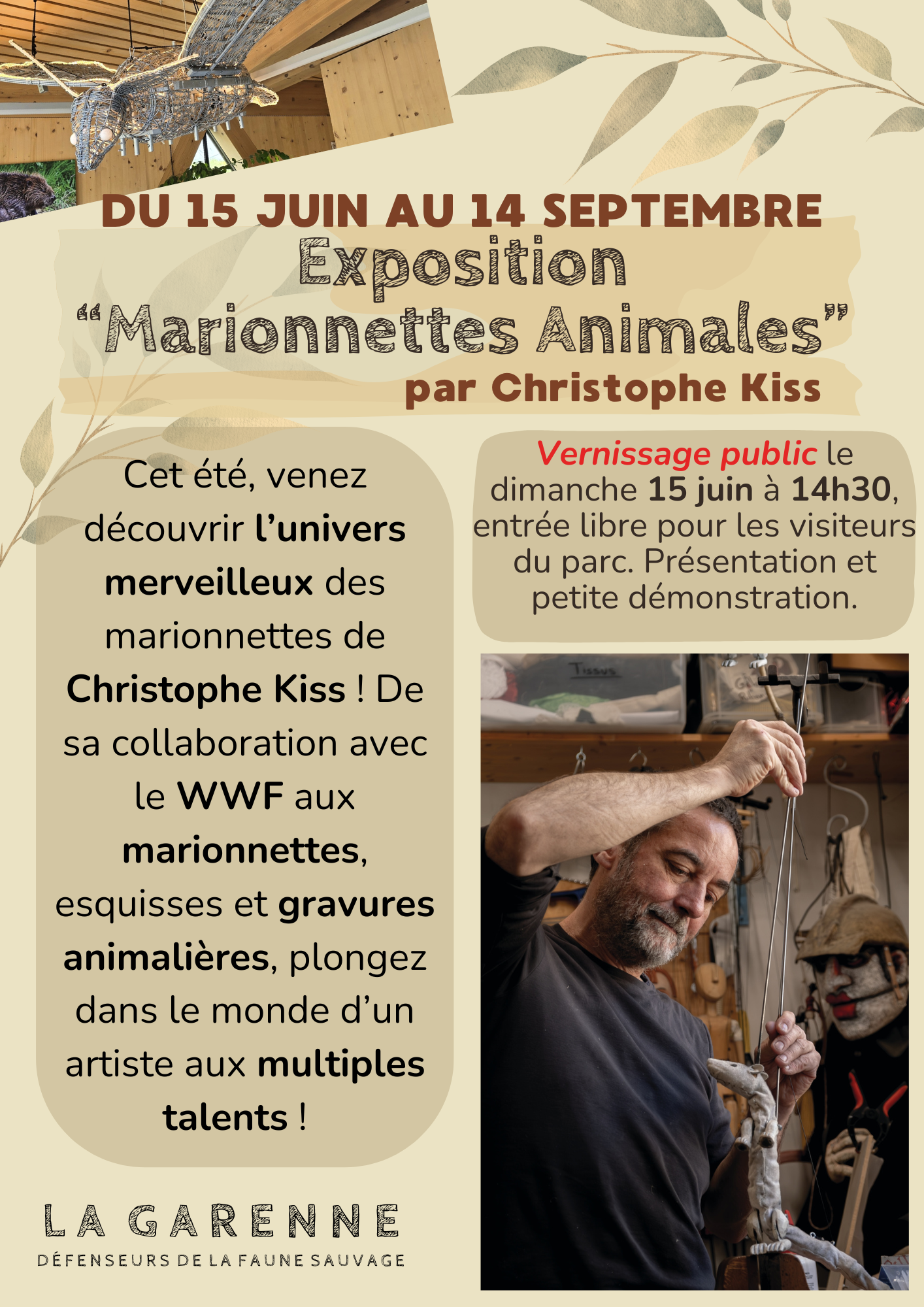 Lire la suite à propos de l’article Exposition « Marionnettes Animales »