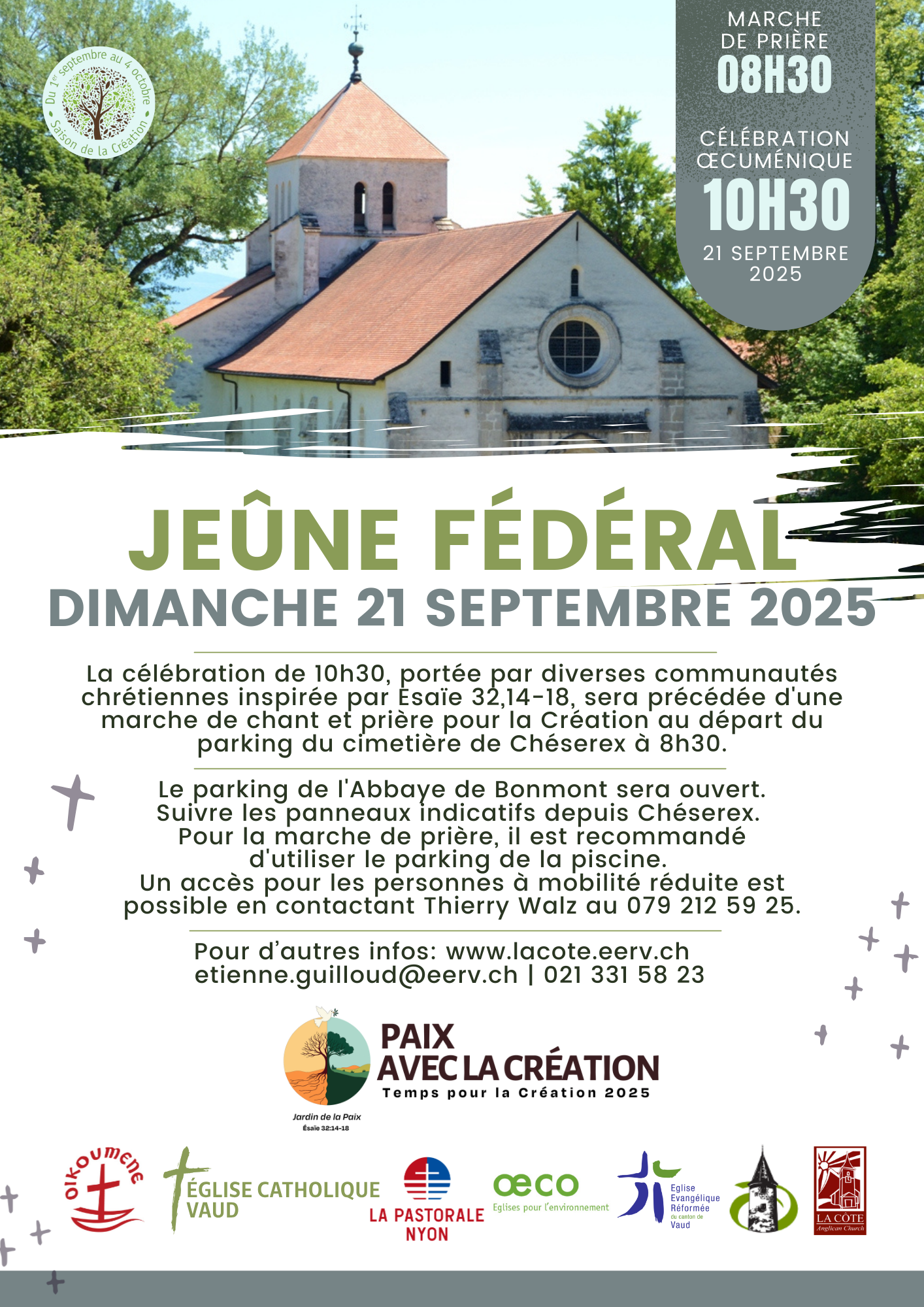 Lire la suite à propos de l’article Jeûne Fédéral Dimanche 25 septembre